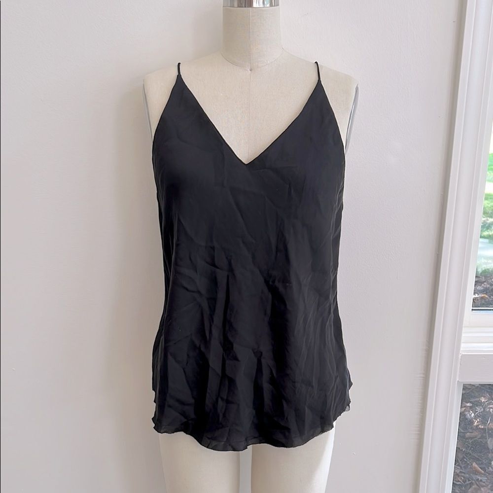 Free People Blouse w/ Swiss Dot Ruffle Detail